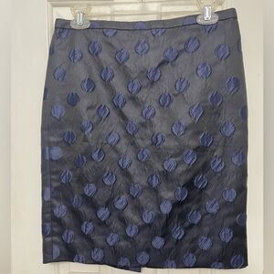 J. Crew Blue Embellished Pencil Skirt